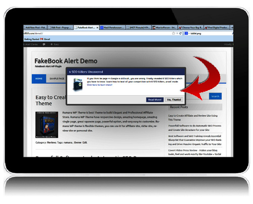 Product picture Facebook Alert WP Plugin 